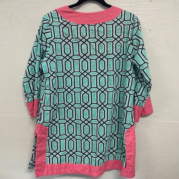 Simply Southern Pink and Teal Tunic, Size Large - Picture 6 of 8